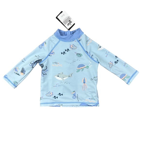 Cotton On Baby UPF Protection Sun Swim Shirt Rash Guard Vest - Size 6-12M - Picture 1 of 4